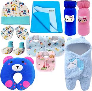 BRANDONN New Born Baby Gift Set Combo Pack for Baby Boys and Baby Girls Pack of 11 Pcs