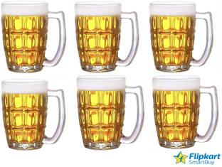 Flipkart SmartBuy (Pack of 6) 400ml Glass Beer Mug Glass Set Beer Mug