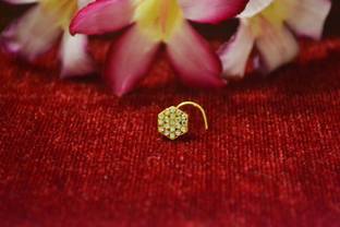 SHREEVARAM Gold-plated Plated Brass Nose Ring