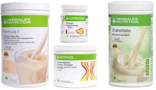 Herbalife Nutrition FORMULA-1 SHAKE VANILLA+PROTEIN POWDER -200GM+AFRESH -CINNAMON-+SHAKE MATE Protein Shake