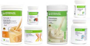 Herbalife Nutrition FORMULA1SHAKE ORANGE+PP200+SHAKEMATE+TULSI +CELL U LOSS+MULTIVITAMIN TABLET Protein Shake