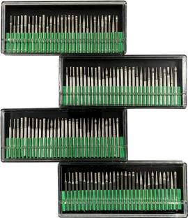 metrotools 3mm Burrs for Rotary Power Engraving Grinding Polishing Tools Diamond Burr Bits 1/8"Shank Pack of 120Pcs/4 Sets Rotary Bit Set