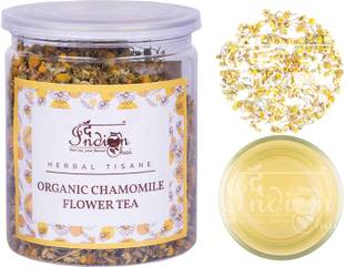 The Indian Chai Organic Chamomile Tea (1.75oz/ 50 Gm) Herbal Tea Glass Bottle