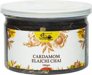 The Indian Chai Cardamom Elaichi Chai Tea 100g, Premium Desi Chai Patti for Authentic Elaichi Herbal Tea Tin