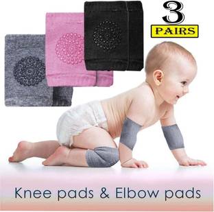 KESHAVART BABY BOY BABY GIRL KNEE PADS ( PAK OF 3 PAIR ) Multicolor Baby Knee Pads
