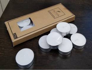 AuraDecor Daily Used Unscented Tealight Candle Burning Time Approx 3 Hour Pack of 10. Candle