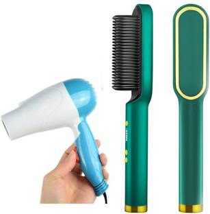 snowworld New Fast Heating Hair Straightening Iron with hair dryer, Professional Salon at Home