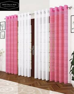 MSD Decor Hub 274 cm (9 ft) पर्दा (4  का पैक)