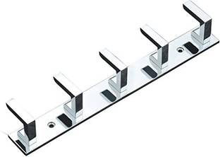 SMW 5 Pin Meta Hooks Hanger Door Wall Hooks Rail (Silver Door Hanger