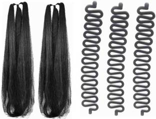 MAYAKSH 3p Hair styling twist braid tool with bridal parandi (choti) Bun Stick