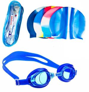 Alice Emporium Swimming Kit Combo for Men and Boys (Swimming Cap and Goggles) Swimming Kit