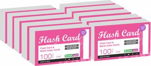 greencom Pk of 1000 Index Flash Cards, Blank Index Cards 5" x 8", 220 GSM White plain 5" x 8" size is perfect for detailed study, presentations or lists 220 gsm A4 paper