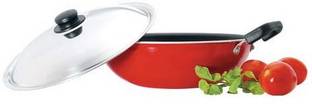 RBGIIT Idli Handva Maker Kadai Gas Stove Two Side Handle With Steel Lid Sets I-59 Standard Idli Maker
