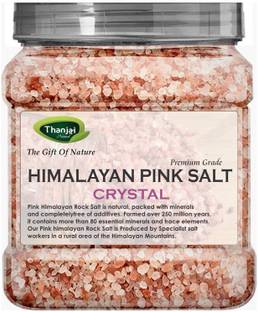 THANJAI NATURAL Himalayan Pink Rock Salt Crystal 5Kg Jar / 80+ Trace Minerals&Healthy Cooking / Himalayan Pink Salt