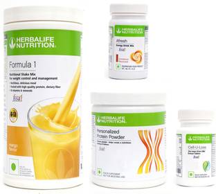 Herbalife Nutrition FORMULA1MANGO 500 PROTIEN 200 G AFRESH ENERGY DRINK CINNAMON 50 G CELL U LOSS Protein Shake