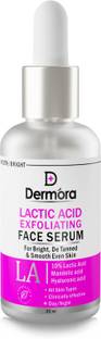 DERMORA Lactic Acid Exfoliating Face Serum, With For Smooth, Bright & Even Skin