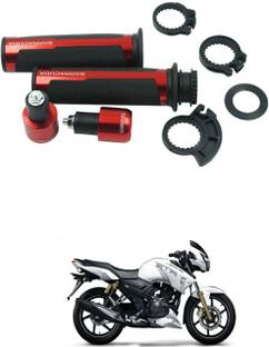 PECUNIA Metal Handle Grip Handlebar Ends with Aluminium Insert 13 Handle Bar Grip For TVS Apache RTR 180