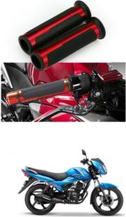 PRTEK 7/8 Handle Bar CNC Aluminum Rubber Handlebar Hand Grips 84 Handle Bar Grip For TVS Victor New
