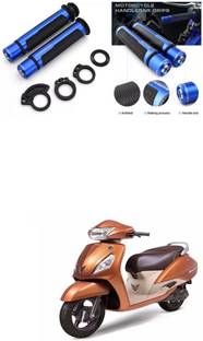 PECUNIA Metal Handle Grip Handlebar Ends with Aluminium Insert 289 Handle Bar Grip For TVS Jupiter