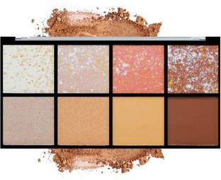 MYEONG Makeup 8 Multi Shade Glitter Shimmer Glow Shadow Makeup Kit