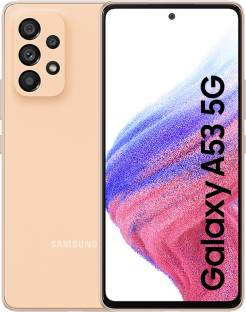 Add to Compare SAMSUNG Galaxy A53 (Awesome Peach, 128 GB) 4.11,637 Ratings & 173 Reviews 8 GB RAM | 128 GB ROM | Expandable Upto 1 TB 16.51 cm (6.5 inch) Full HD+ Display 64MP + 12MP + 5MP + 5MP | 32MP Front Camera 5000 mAh Lithium Ion Battery Exynos Octa Core Processor Processor 1 Year Manufacturer Warranty for Device and 6 Months Manufacturer Warranty for In-Box ₹29,990 ₹39,990 25% off Free delivery Save extra with combo offers Bank Offer