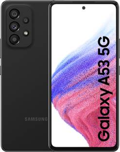 Add to Compare SAMSUNG Galaxy A53 (Awesome Black, 128 GB) 4785 Ratings & 88 Reviews 6 GB RAM | 128 GB ROM | Expandable Upto 1 TB 16.51 cm (6.5 inch) Full HD+ Display 64MP + 12MP + 5MP + 5MP | 32MP Front Camera 5000 mAh Lithium Ion Battery Exynos Octa Core Processor Processor 1 Year Manufacturer Warranty for Device and 6 Months Manufacturer Warranty for In-Box ₹29,999 ₹38,990 23% off Free delivery Save extra with combo offers Bank Offer