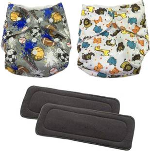 kogar Print reusable Washable Cloth Button Diaper Reuse Nappy & Insert (0-24m)FlBPn1