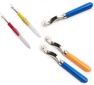 Crafts Haveli 3 Items Combo : 2 Seam Ripper, 2 Tracing Wheel & 1 Tracing Wheel Sewing Kit