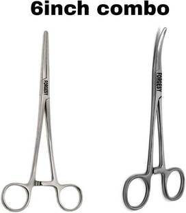 Forgesy Artery Forceps 6'' Straight And Curved (Set Of 2) Utility Forceps