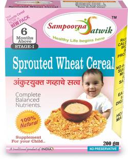 sampoorna satwik Sprouted Wheat Cereal, 200 Gm, Healthy,Natural,Homemade Cereal