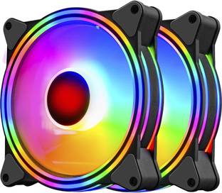 Obvie RGB Gaming Fans, Dual Light Loop RGB LED Fans, Quite Cooling Computer Fans Cooling Fan Cabinet Cooler