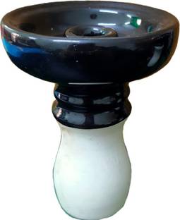 Puff Smart American Phunnel Ceramic Bowl /Chillum Black Chillum And White Handle 4.7 inch Ceramic Hookah