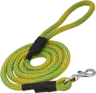 Petyantra Dog Leash Lead, Heavy Duty 9 mm x 5 FT Comfortable Strong Rope Slip Leash Yellow 153 cm Dog Cord Leash