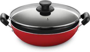 Pigeon Non Stick Kadhai with Lid 300 mm Kadhai 30 cm diameter with Lid 3 L capacity