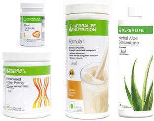 Herbalife Nutrition Formula 1 Banana Flavor+ Protein + Aloe concentrate + Afresh Ginger Protein Shake
