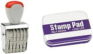 LRK Number Stamp 6 Digits (Manual Rolling Bands) Free Paid Number Stamp (Kg, Gm, No.)