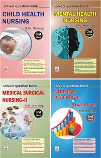 B.Sc. Nursing 3rd Year Solved QB (4 Books Set)