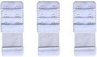 WWINKS Bra Hook extenders or Extention With Elastic 2 Hooks White Pack of 3 Hook Extender