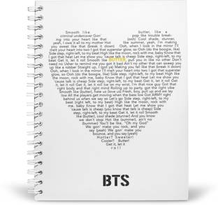 PurpleBees BTS Butter Lyrics Special A5 Diary Unruled 160 Pages