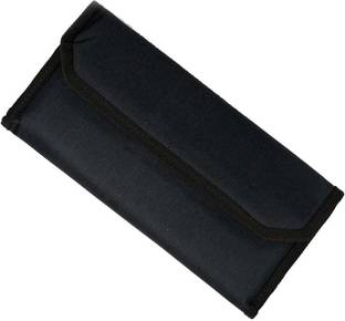 Anicca Nylon Expanding Black Cheque Book Holder Passbook Passport holder Travel Organizer