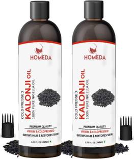 Homeda Cold Pressed Kalonji Oil for Hair Growth Skin, Onion Black Seed Oil, Black Cumin Hair Oil