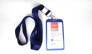 AbhaPrint Aluminum ID Badge Holder, Lanyard