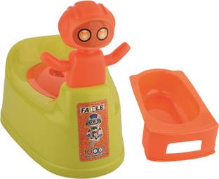 Nabhya Robot Style Baby Toilet Trainer Potty Seat With Removable Tray & Closing Lid Potty Seat