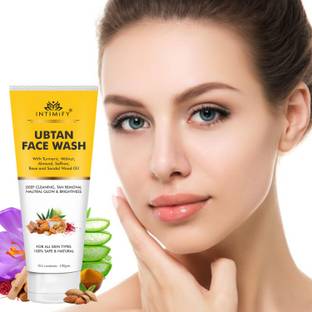 INTIMIFY Ubtan face wash, Blackhead remover with turmeric saffron, Remove Acne & Pimples Face Wash