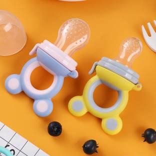 Mini Baby Fresh Food Nibbler Baby Pacifiers Feeder Kids Fruit Feeder ( PACK-2 )  - PP, Silicon