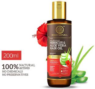 KHADI NATURAL Hibiscus & Aloe Vera Hair Oil-Powered Botanics Hair Oil