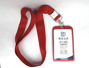 AbhaPrint Aluminum ID Badge Holder, Lanyard
