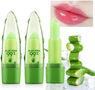 AGLEY COLOUR CHANGING ALOE VERA LIP BALM FOR SMOOTH AND GLOSSY LIP PACK OF 2 ALOE VERA