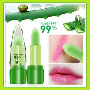 KA-KAIASHA PACK OF 2 ALOEVERA MoisturizingColor Change Lip Gloss Long Lasting Nutritious