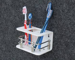 Sarvatr Premium Toothbrush Holder Organizer, Acrylic Toothbrushes Toothpaste Holders Storage Stand for Bathroom Acrylic Toothbrush Holder